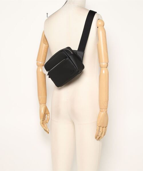 LACOSTE（ラコステ）の「《LACOSTE》REPORTER BAG / MENS CLASSIC（ショルダーバッグ・レディース・ブラック/グリーン・フリー）」の6枚目の写真