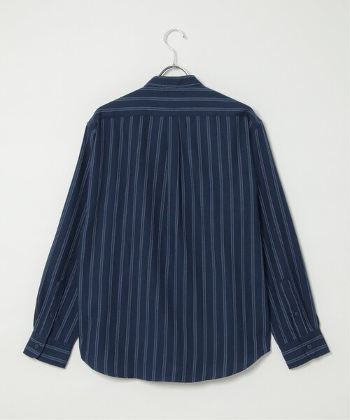 ikka（イッカ）の「イージーケアフランネルバンドカラー（シャツ/ブラウス・メンズ・ブルー/ブラック/グレー・M/S/L/XL）」の8枚目の写真