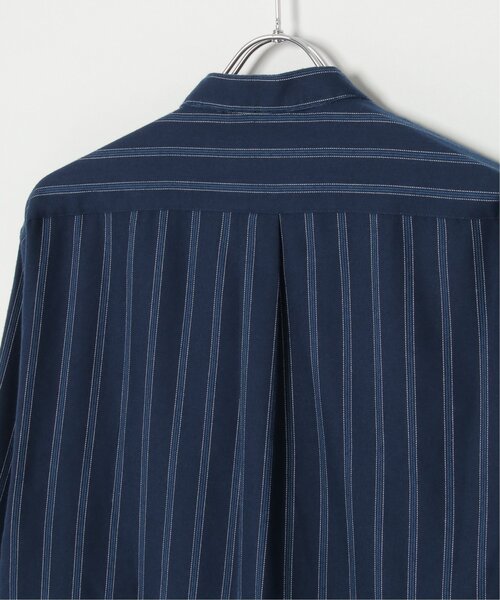 ikka（イッカ）の「イージーケアフランネルバンドカラー（シャツ/ブラウス・メンズ・ブルー/ブラック/グレー・M/S/L/XL）」の13枚目の写真