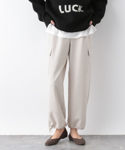 GLOBAL WORK（グローバルワーク）の「お手入れらくらく2WAYカーゴパンツ/969681（カーゴパンツ・レディース・オフホワイト/ダークグレー/カーキ・MEDIUM/LARGE）」の9枚目の写真