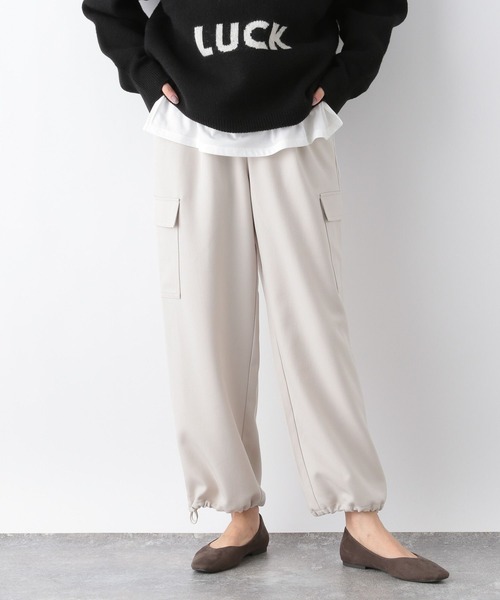 GLOBAL WORK（グローバルワーク）の「お手入れらくらく2WAYカーゴパンツ/969681（カーゴパンツ・レディース・オフホワイト/ダークグレー/カーキ・MEDIUM/LARGE）」の10枚目の写真