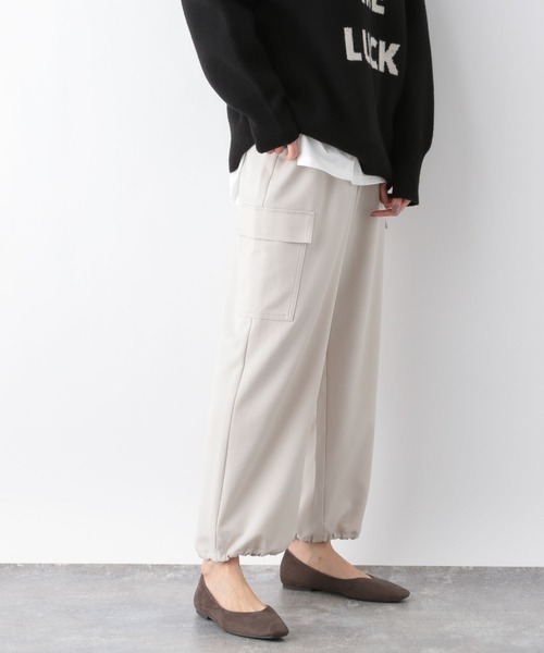 GLOBAL WORK（グローバルワーク）の「お手入れらくらく2WAYカーゴパンツ/969681（カーゴパンツ・レディース・オフホワイト/ダークグレー/カーキ・MEDIUM/LARGE）」の13枚目の写真