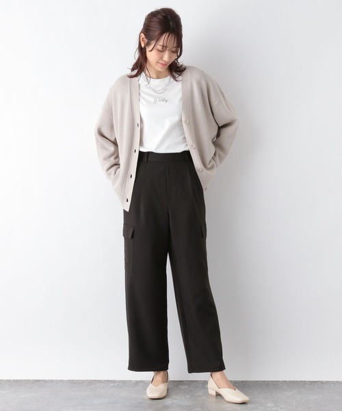 GLOBAL WORK（グローバルワーク）の「お手入れらくらく2WAYカーゴパンツ/969681（カーゴパンツ・レディース・オフホワイト/ダークグレー/カーキ・MEDIUM/LARGE）」の15枚目の写真