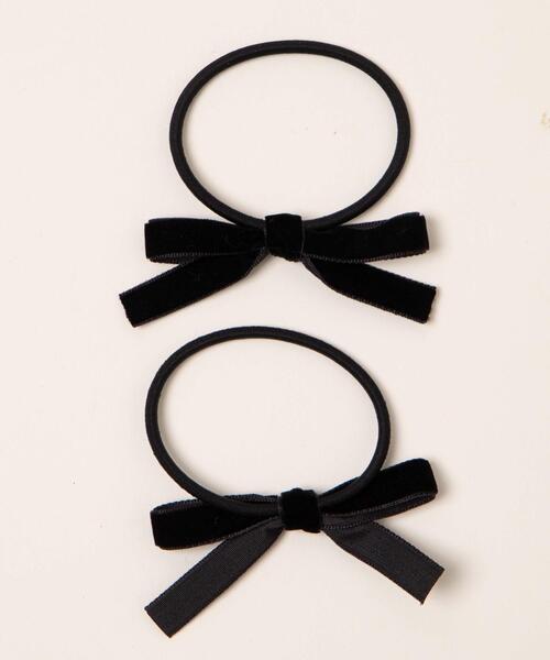 WEGO(ウィゴー)の「WEGO/【2点セット】リボンゴム(ヘアゴム・レディース・ブラック/ブラック系その他/ワイン/グレー/ホワイト/ベージュ/ライトグレー/ライトピンク・FREE)」の9枚目の写真