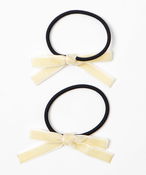 WEGO(ウィゴー)の「WEGO/【2点セット】リボンゴム(ヘアゴム・レディース・ブラック/ブラック系その他/ワイン/グレー/ホワイト/ベージュ/ライトグレー/ライトピンク・FREE)」の11枚目の写真