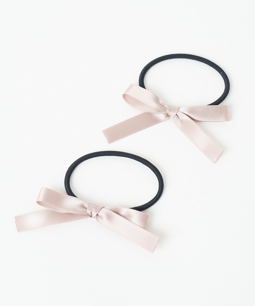 WEGO(ウィゴー)の「WEGO/【2点セット】リボンゴム(ヘアゴム・レディース・ブラック/ブラック系その他/ワイン/グレー/ホワイト/ベージュ/ライトグレー/ライトピンク・FREE)」の15枚目の写真