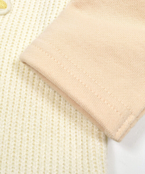 SLAP SLIP BABY（スラップスリップベビー）の「【お揃い】アニマルワッペン付レイヤード風チェックパンツロンパースベビー(70~80cm)（ロンパース・キッズ・オフホワイト/ブラウン・70cm/80ｃｍ）」の11枚目の写真