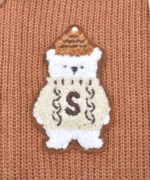 SLAP SLIP BABY（スラップスリップベビー）の「【お揃い】アニマルワッペン付レイヤード風チェックパンツロンパースベビー(70~80cm)（ロンパース・キッズ・オフホワイト/ブラウン・70cm/80ｃｍ）」の17枚目の写真