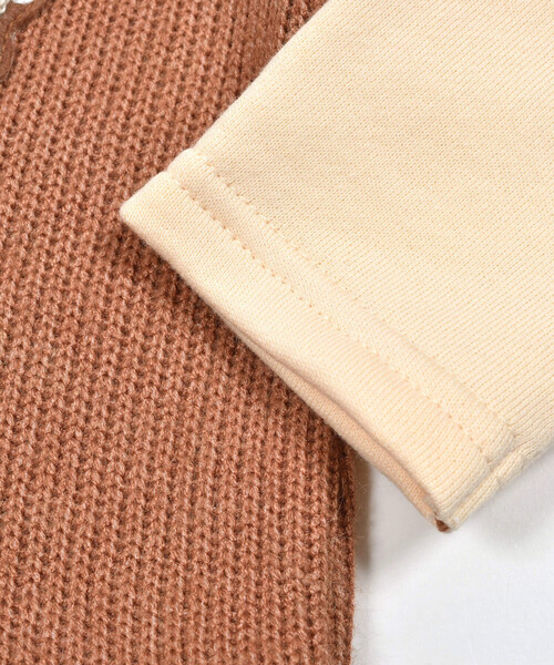 SLAP SLIP BABY（スラップスリップベビー）の「【お揃い】アニマルワッペン付レイヤード風チェックパンツロンパースベビー(70~80cm)（ロンパース・キッズ・オフホワイト/ブラウン・70cm/80ｃｍ）」の18枚目の写真