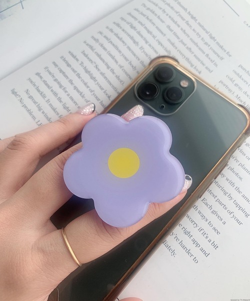 TONE SELECT GOODS（トーンセレクトグッズ）の「Liaa/デザインスマホグリップ　A2159（スマホグッズ・レディース・イエロー系その他/ホワイト系その他/パープル系その他・FREE）」の3枚目の写真