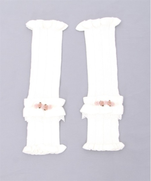 axes femme(アクシーズファム)の「巻薔薇ニットアームウォーマー(アームカバー・レディース・ブラック/キナリ/ピンク・FREE)」の5枚目の写真