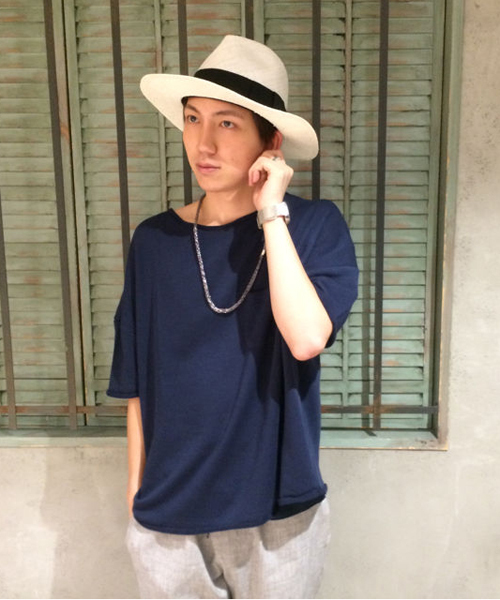 WHO'S WHO gallery（フーズフーギャラリー）の「POPガーゼ裏毛ボートネック（Tシャツ/カットソー・メンズ・ホワイト/グレー/ネイビー・LARGE/MEDIUM）」の3枚目の写真