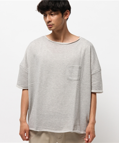 WHO'S WHO gallery（フーズフーギャラリー）の「POPガーゼ裏毛ボートネック（Tシャツ/カットソー・メンズ・ホワイト/グレー/ネイビー・LARGE/MEDIUM）」の9枚目の写真