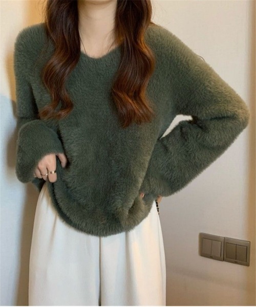 Ritzy（リッツィー）の「もこもこ Vネックニット（ニット/セーター