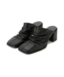 FRAY I.D | スクエアトゥギャザーミュール(パンプス)