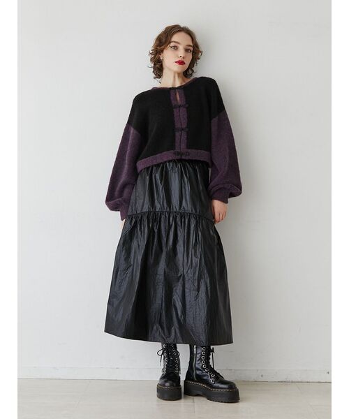 jouetie(ジュエティ)の「メタリックフレアギャザースカート(スカート・レディース・グレー/シルバー/ブラック・MEDIUM)」の20枚目の写真