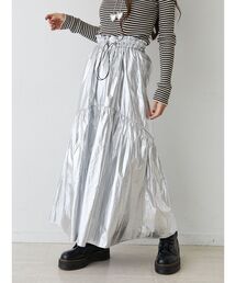 jouetie | メタリックフレアギャザースカート(スカート)