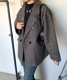 チェックミドルジャケット