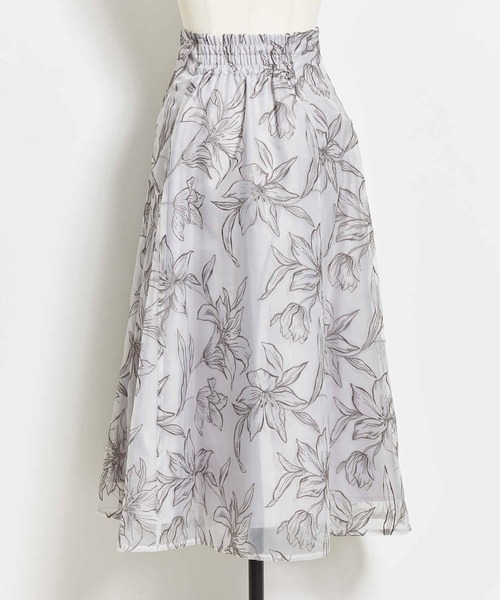 NOELA（ノエラ）の「フラワー刺繍オーガンジースカート（スカート・レディース・ブラック/オフホワイト/グレー・S/M）」の20枚目の写真