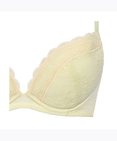 AMOSTYLE BY TRIUMPH（アモスタイルバイトリンプ）の「エントリーコレクション 寄せブラ ブラ＆ショーツセット クワイエットフリル【B,C,Dカップ】 AMST510 WHU + Mini JX（ブラ&ショーツ・レディース・ライトグリーン/ブラック/パープル・B65/C70/C65/B75/B70/C75/D70/D65/D75）」の5枚目の写真