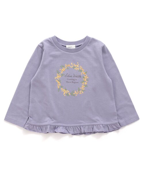 Seraph（セラフ）の「スプリングモチーフプリント長袖Tシャツ（Tシャツ/カットソー・キッズ・ライム/ラベンダー/サーモンピンク/オフホワイト・110/120/100/90/80/130/95/140）」の3枚目の写真