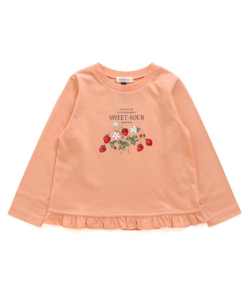 Seraph（セラフ）の「スプリングモチーフプリント長袖Tシャツ（Tシャツ/カットソー・キッズ・ライム/ラベンダー/サーモンピンク/オフホワイト・110/120/100/90/80/130/95/140）」の4枚目の写真