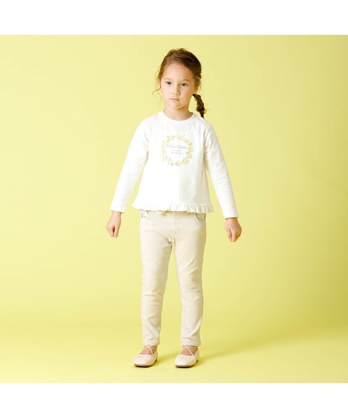 Seraph（セラフ）の「スプリングモチーフプリント長袖Tシャツ（Tシャツ/カットソー・キッズ・ライム/ラベンダー/サーモンピンク/オフホワイト・110/120/100/90/80/130/95/140）」の5枚目の写真