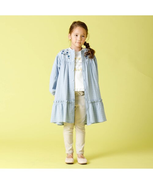 Seraph（セラフ）の「スプリングモチーフプリント長袖Tシャツ（Tシャツ/カットソー・キッズ・ライム/ラベンダー/サーモンピンク/オフホワイト・110/120/100/90/80/130/95/140）」の7枚目の写真