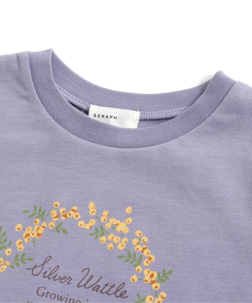 Seraph（セラフ）の「スプリングモチーフプリント長袖Tシャツ（Tシャツ/カットソー・キッズ・ライム/ラベンダー/サーモンピンク/オフホワイト・110/120/100/90/80/130/95/140）」の13枚目の写真