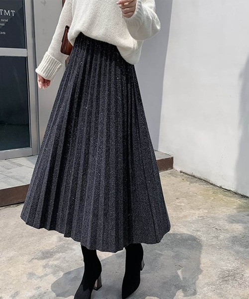 Miniministore(ミニミニストア)の「プリーツスカート レディース(スカート・レディース・ブラック/ベージュ/ダークグレー/ブラウン/グレイッシュベージュ・フリー)」の1枚目の写真