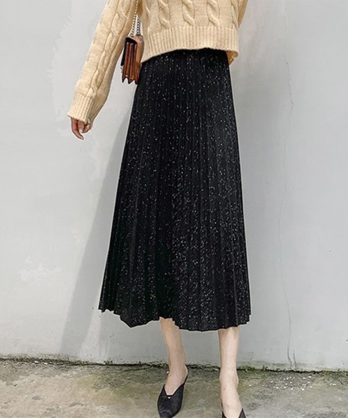 Miniministore(ミニミニストア)の「プリーツスカート レディース(スカート・レディース・ブラック/ベージュ/ダークグレー/ブラウン/グレイッシュベージュ・フリー)」の2枚目の写真