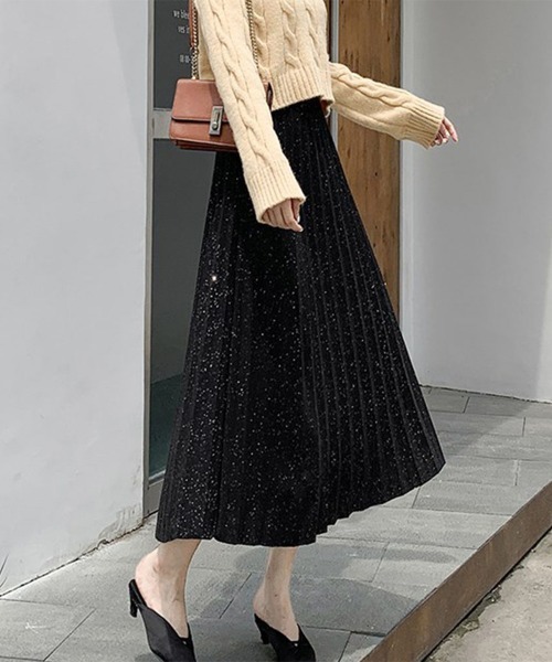 Miniministore(ミニミニストア)の「プリーツスカート レディース(スカート・レディース・ブラック/ベージュ/ダークグレー/ブラウン/グレイッシュベージュ・フリー)」の7枚目の写真