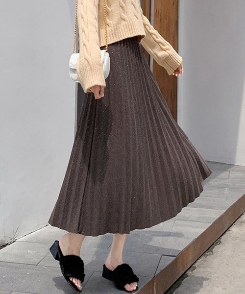 Miniministore(ミニミニストア)の「プリーツスカート レディース(スカート・レディース・ブラック/ベージュ/ダークグレー/ブラウン/グレイッシュベージュ・フリー)」の9枚目の写真