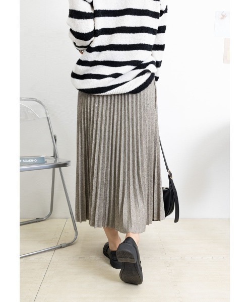 Miniministore(ミニミニストア)の「プリーツスカート レディース(スカート・レディース・ブラック/ベージュ/ダークグレー/ブラウン/グレイッシュベージュ・フリー)」の13枚目の写真