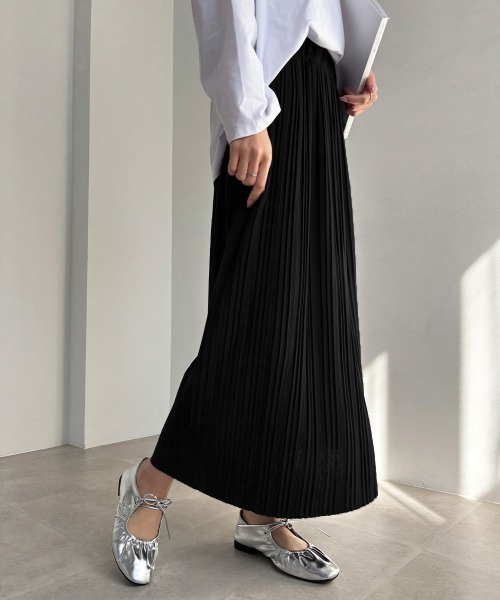 Miniministore（ミニミニストア）の「プリーツスカート レディース（スカート・レディース・ライトグレー/ダークグレー/ワインレッド/ネイビー/ブラック・フリー/XL/L）」の2枚目の写真