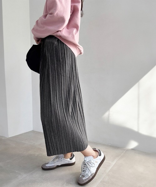 Miniministore（ミニミニストア）の「プリーツスカート レディース（スカート・レディース・ライトグレー/ダークグレー/ワインレッド/ネイビー/ブラック・フリー/XL/L）」の12枚目の写真