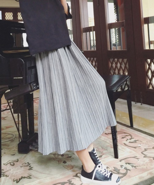 Miniministore（ミニミニストア）の「プリーツスカート レディース（スカート・レディース・ライトグレー/ダークグレー/ワインレッド/ネイビー/ブラック・フリー/XL/L）」の16枚目の写真