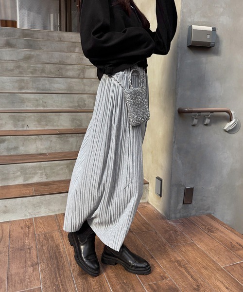 Miniministore（ミニミニストア）の「プリーツスカート レディース（スカート・レディース・ライトグレー/ダークグレー/ワインレッド/ネイビー/ブラック・フリー/XL/L）」の18枚目の写真