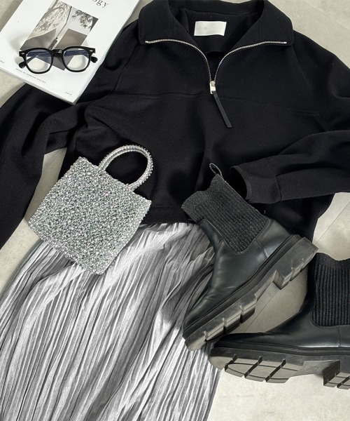 Miniministore（ミニミニストア）の「プリーツスカート レディース（スカート・レディース・ライトグレー/ダークグレー/ワインレッド/ネイビー/ブラック・フリー/XL/L）」の21枚目の写真