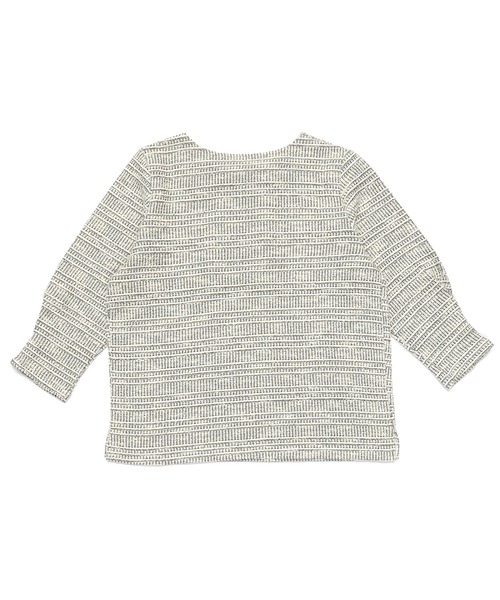 TOKYO SHIRTS（トウキョウシャツ）の「チャーム付きツイードプルオーバー（シャツ/ブラウス・レディース・ブラック/ベージュ・M/L/LL）」の4枚目の写真