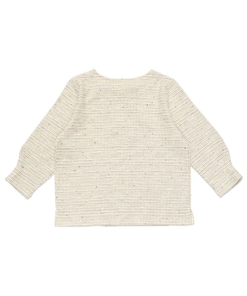 TOKYO SHIRTS（トウキョウシャツ）の「チャーム付きツイードプルオーバー（シャツ/ブラウス・レディース・ブラック/ベージュ・M/L/LL）」の3枚目の写真