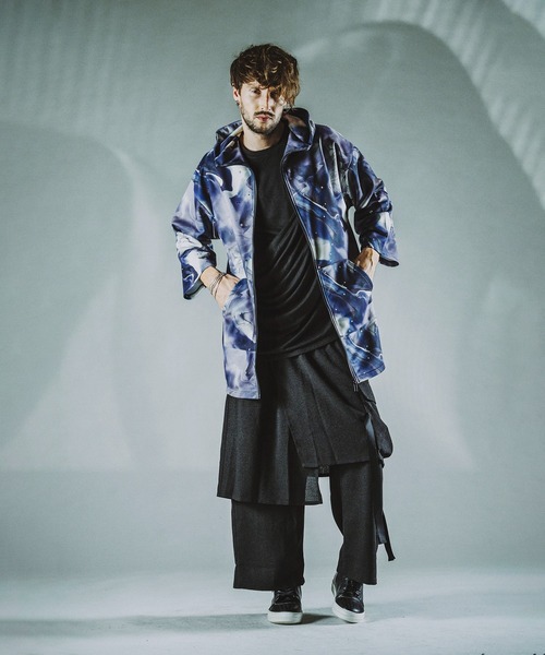 NO ID.（ノーアイディ）の「マーブルプリントBIG-ZIPパーカ（パーカー・メンズ・ブラック/パープル/グレー・ONE SIZE）」の16枚目の写真