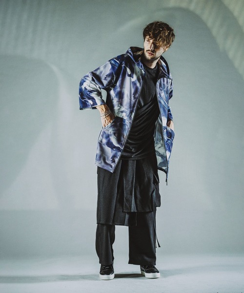 NO ID.（ノーアイディ）の「マーブルプリントBIG-ZIPパーカ（パーカー・メンズ・ブラック/パープル/グレー・ONE SIZE）」の17枚目の写真