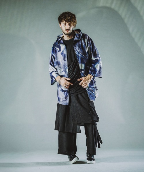 NO ID.（ノーアイディ）の「マーブルプリントBIG-ZIPパーカ（パーカー・メンズ・ブラック/パープル/グレー・ONE SIZE）」の18枚目の写真