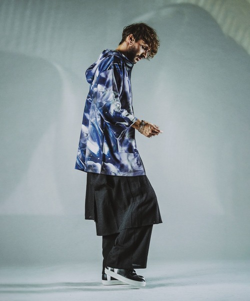 NO ID.（ノーアイディ）の「マーブルプリントBIG-ZIPパーカ（パーカー・メンズ・ブラック/パープル/グレー・ONE SIZE）」の21枚目の写真