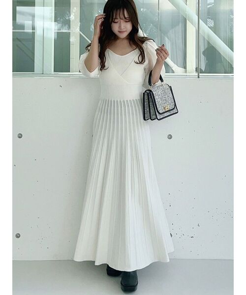 MERCURYDUO（マーキュリーデュオ）の「ツイードパイピングバッグ（ハンドバッグ・レディース・ブラック/オフホワイト・FREE）」の6枚目の写真