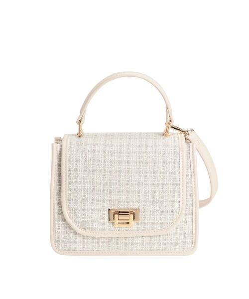 MERCURYDUO（マーキュリーデュオ）の「ツイードパイピングバッグ（ハンドバッグ・レディース・ブラック/オフホワイト・FREE）」の14枚目の写真