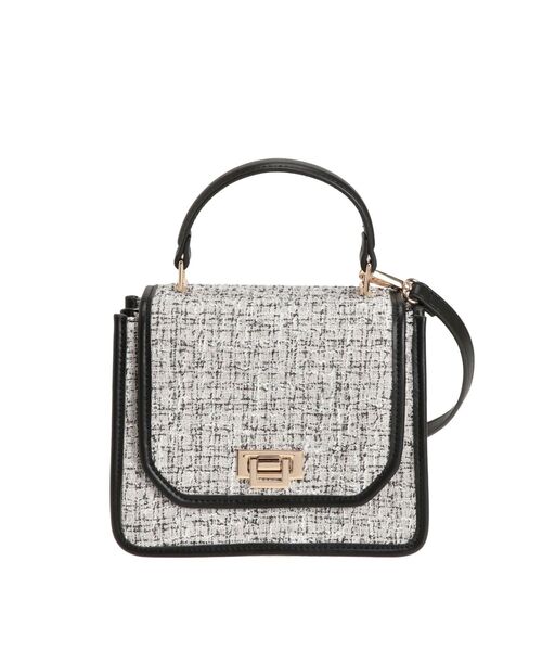 MERCURYDUO（マーキュリーデュオ）の「ツイードパイピングバッグ（ハンドバッグ・レディース・ブラック/オフホワイト・FREE）」の15枚目の写真