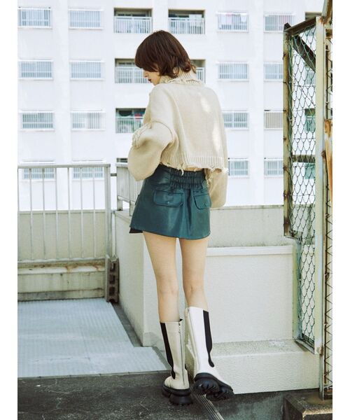 jouetie（ジュエティ）の「ダメージケーブルニット（ニット/セーター・レディース・アイボリー/ブルー/レッド・MEDIUM）」の16枚目の写真