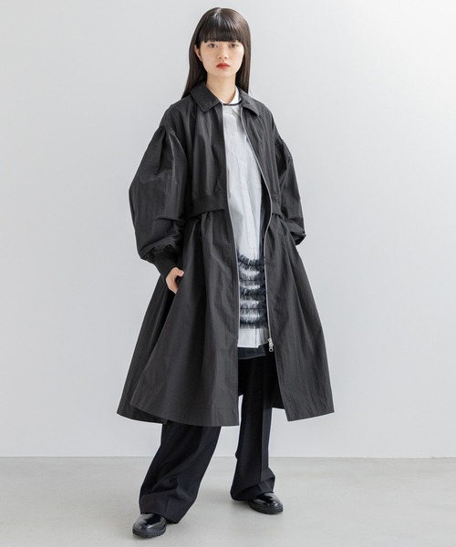 yuw（ユウ）の「チュールフリルチュニック　110381（シャツ/ブラウス・レディース・ホワイト/ブラック・FREE）」の15枚目の写真